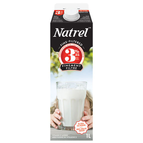 Lait Natrel finement filtré 3.25% 1L - fruiterie natura