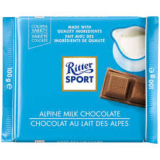 RITTER SPORT - CHOCOLAT AU LAIT DES ALPES