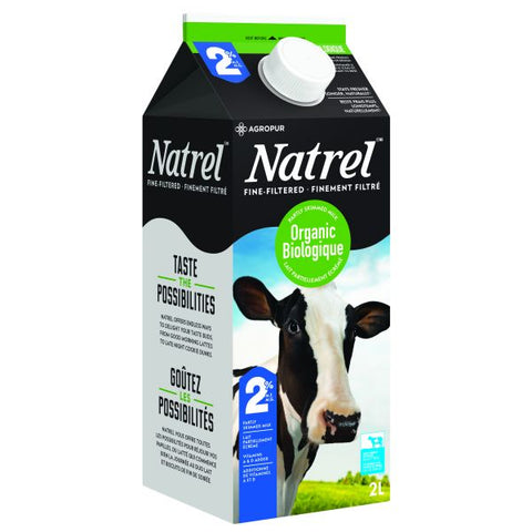 Lait Natrel organic biologique 2% 2L - fruiterie natura