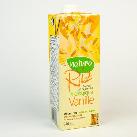 Natura - lait riz biologique vanille (TABLETTE) - fruiterie natura